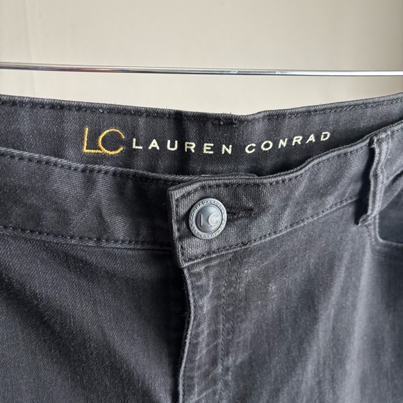 LC Lauren Conrad High Rise Waist Flare Jeans Size 12 Black - Picture 6 of 8